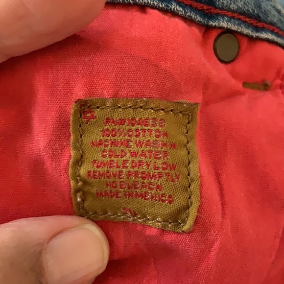 Vintage Bartack faded button fly blue jeans - Picture 10 of 11